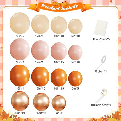 Fall Balloon Arch Kit for Little Pumpkin Baby Shower Decorations | Pink Burnt - Image 5