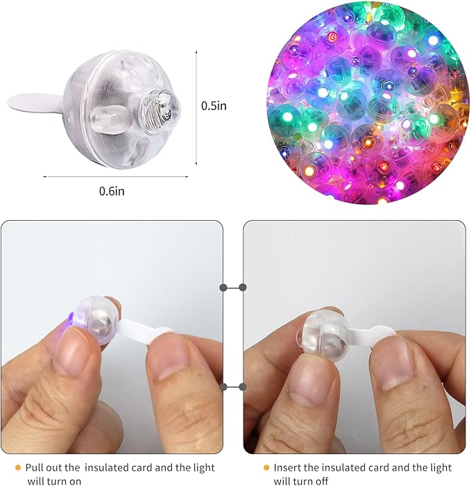 Aogist 100Pcs 10-Colors Balloon Lights - Image 3