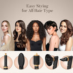 Air Styler 5 in 1, Hair Dryer Brush & Multi-Styler with 110,000 RPM High-Speed Powerful Motor, Auto-Wrap Curler, Cushion Massager, Oval Brush, Diffuser, Nozzle Attachment