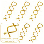 30 Pcs Spiral Hair Pins, Spin Pins for Hair, Alloy Spiral Bobby Pins, Bun Twist Spiral Hair Pins with Non-scratch Rounded Tips for Women Bun Hair Style (Gold)