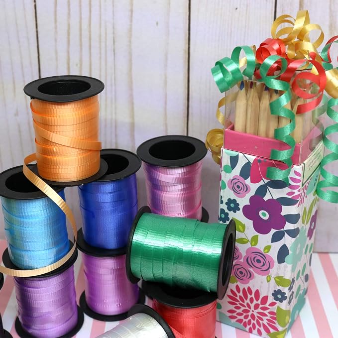 12 Rolls Crimped Curling Ribbon Balloon Strings, 3/16" x 720 Ft - Image 4