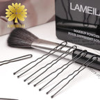 100PCS 2.4Inch U Shaped Hair Pins,Black Bobby Pins for All Hair Types,Hair Pins for Women,Pain-Free U Pins for Buns With Box（Black）