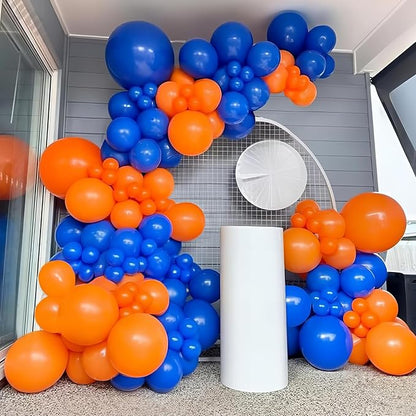 HILAVO Orange and Blue Balloon Arch Kit 105 Pcs Orange Dark Light Baby Pearl - Image 4