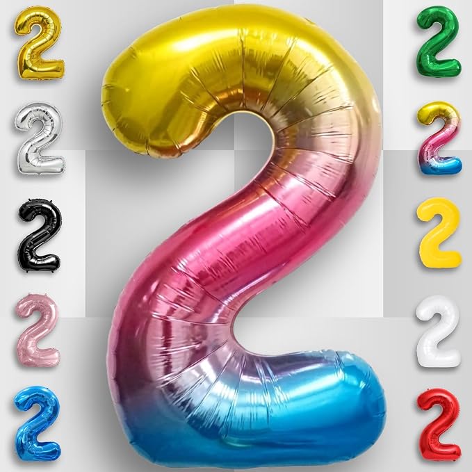 Black Number 0 to 9 Mylar Balloon 40 Inch - Image 6