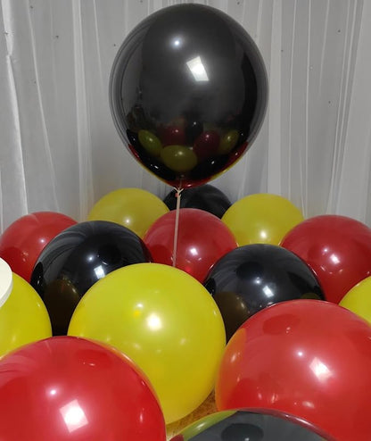 90 Pack Red and Yellow Black Balloons 18 Inch Large Balloon - Image 4