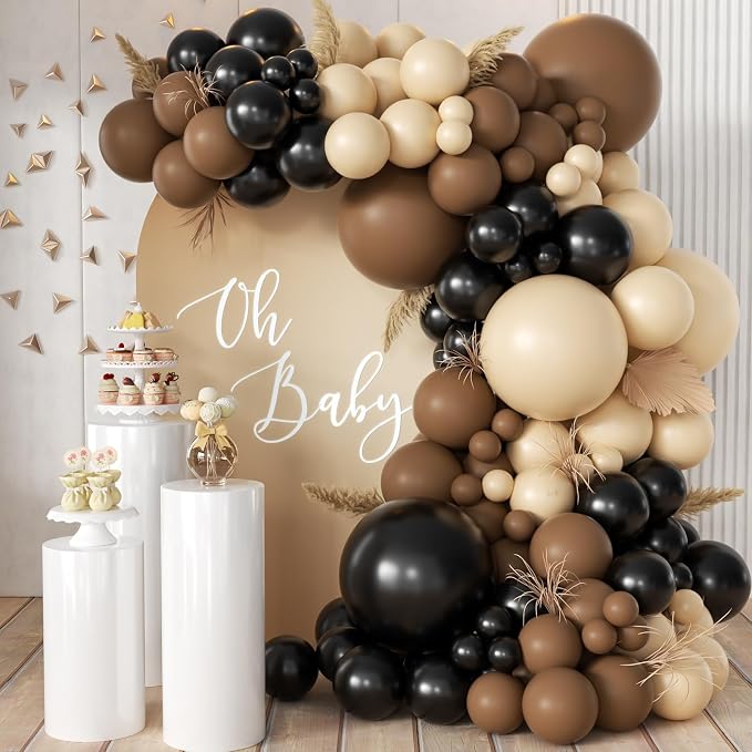 MEBAY Black Brown Nude Balloon Garland Arch Kit, Wild West Country Birthday by MEBAY