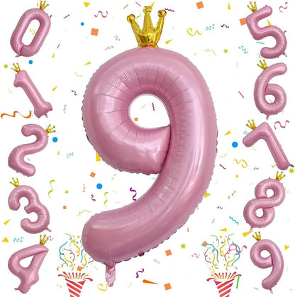 40 Inch Number 9 Balloons, Self Inflating Balloons - Image 8