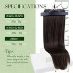 RUNATURE Real Hair Extensions Clip Ins, Brown Clip in Hair Extensions Real Human Hair, 18 Inch 120g 7pcs Full Head Thick Remy Hair, Add Hair Volume #4 Chocolate Brown