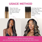 Lashey Seamless Clip in Hair Extensions Human Hair Ombre Balayage Ash Brown Highlighted Honey Blonde with Natural Black Dark Roots Hair Extensions Real Human Hair 43g 4pcs 16 Inch Straight Clip ins
