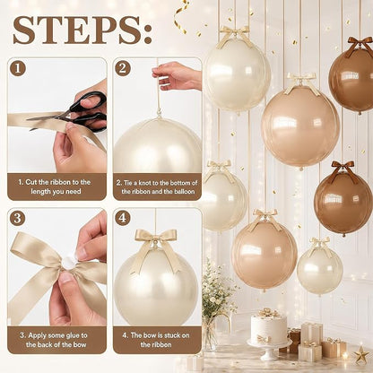 Cream Beige Khaki Round Foil Balloons - Image 8