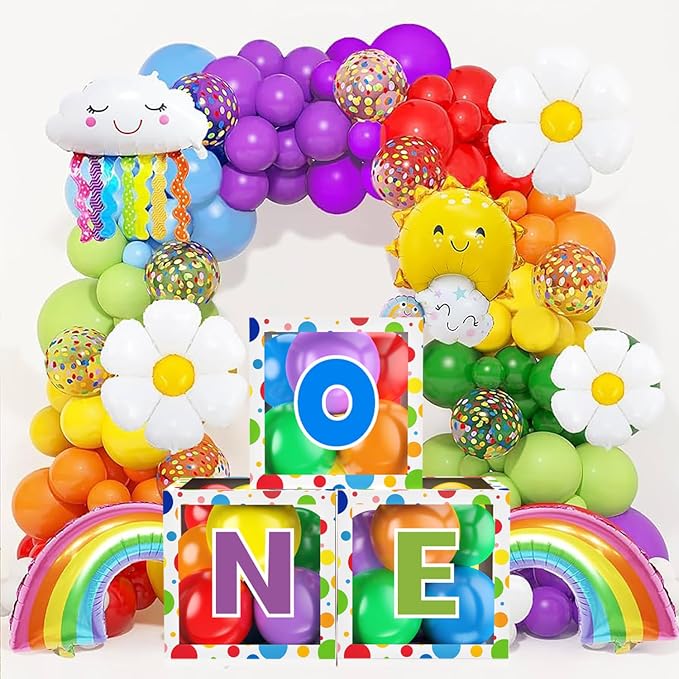 First Birthday Decorations for Boy Girls, ONE Balloon Boxes - Image 6