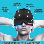 TEMP ZERO Migraine Relief Cold Cap, 360 Compression, Hot & Cold Recovery, Hangover Headache Cap, Tension & Stress Relief, Long-Lasting