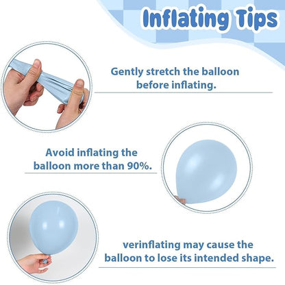 Paready Cow Print Balloons Set, 12Inch Light Blue Brown Sand White Latex Balloon - Image 8