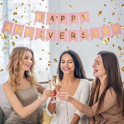 Happy Anniversary Banner Valentines Day Wedding Decorations Love Party and - Image 4