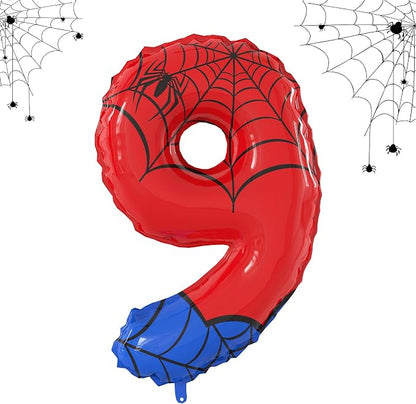 40 Inch Giant Spider Theme Number Foil Balloons by SIXONEAIEN
