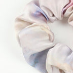 LILYSILK Silk Charmeuse Scrunchy -Ponytail Holder -Scrunchies For Hair Sleep Cute- Tie Dye Silk Scrunchies For Women Soft Hair Care (Pink-Purple Watercolor)