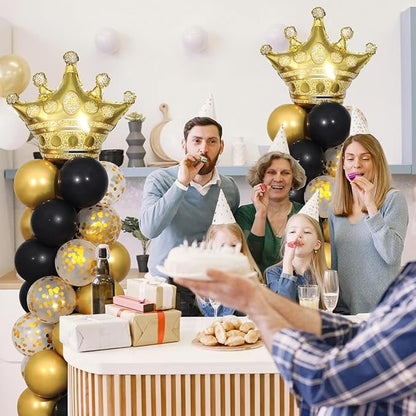 Black Gold Balloon Column Stand Kit 2 Sets, 7ft Height Adjustable Metal Balloon - Image 6