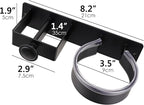 Wall Mounted Hair Dryer Holder - Self Adhesive Blow Dryer & Straightener Rack with Plug Hook, No Drill Stainless Steel Bathroom Organizer for Hair Tools Storage (Matte Black)