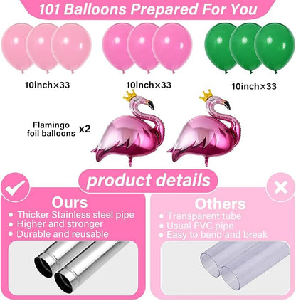 2 Sets Tropical Flamingo Balloon Column Stand Kit - Image 3