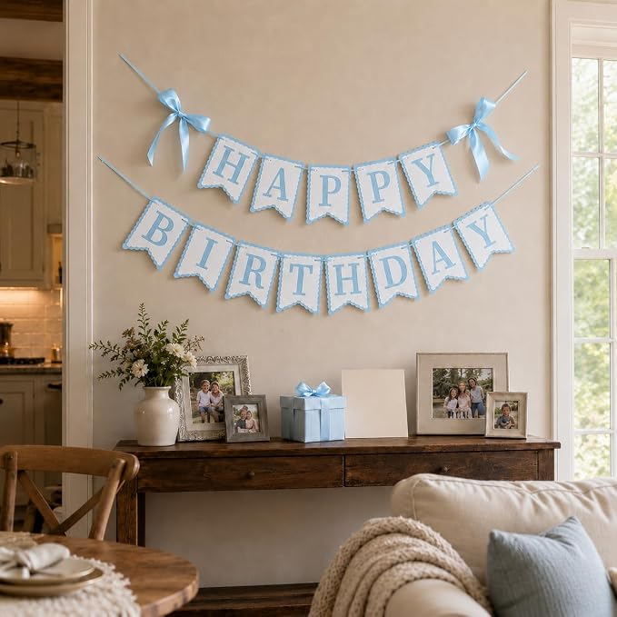 Blue Happy Birthday Banner - Image 2