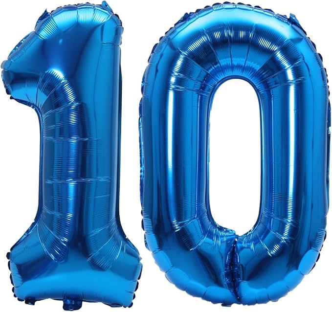 Number 10 Balloon Foil Mylar Balloons by YPSelected