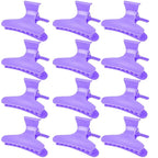 Ondder 12 Pack Purple Butterfly Hair Clamps Clips Hair Claw Clips Salon Pro Section Clip for Styling, Sectioning, Cutting, Coloring Hair Clips Hairdressing Salon Tool Hair Accessories for Women Girls