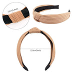 VELSCRUN 7 Pcs Different Headbands for Women Fashion Brown Knotted Solid Head Bands Pearl Headband Non Slip Hair Band for Womens Thin Thick Short Hair Face Wash Hair Accessories Gifts for Women Gilrs