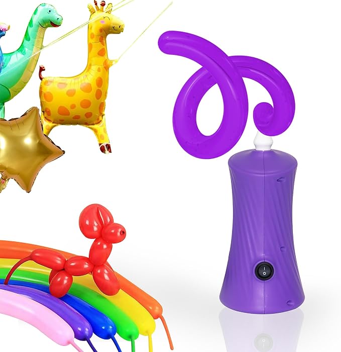 Voircoloria 260 Balloon Pump Electric, Portable Automatic Dual Nozzle Inflator by Voircoloria