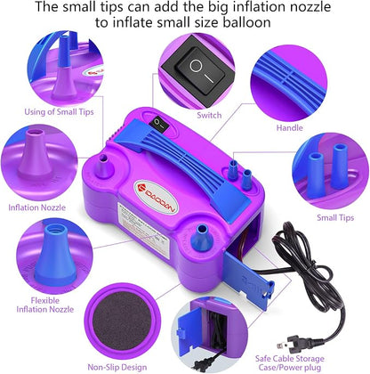 IDAODAN Electric Balloon Pump, Portable Electric Balloon Blower Machine - Image 4