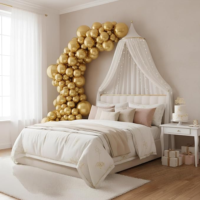 Vellax 146-Pc Metallic Gold Balloon Garland Arch Kit, Baby Shower DIY | 146-pc - Image 5