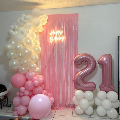 21 Balloons Number, Giant Pastel Pink Number 2 & 1 Helium Foil Balloon - Image 2