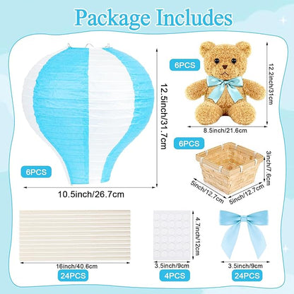6 Sets Bear Hot Air Balloon Decorations Table Centerpieces - Image 2