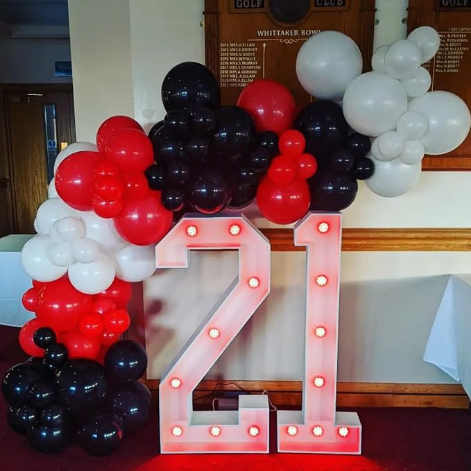 Red and Black Balloons, Graduation, Racing Car Poker Card Supplies Decorations - Image 4