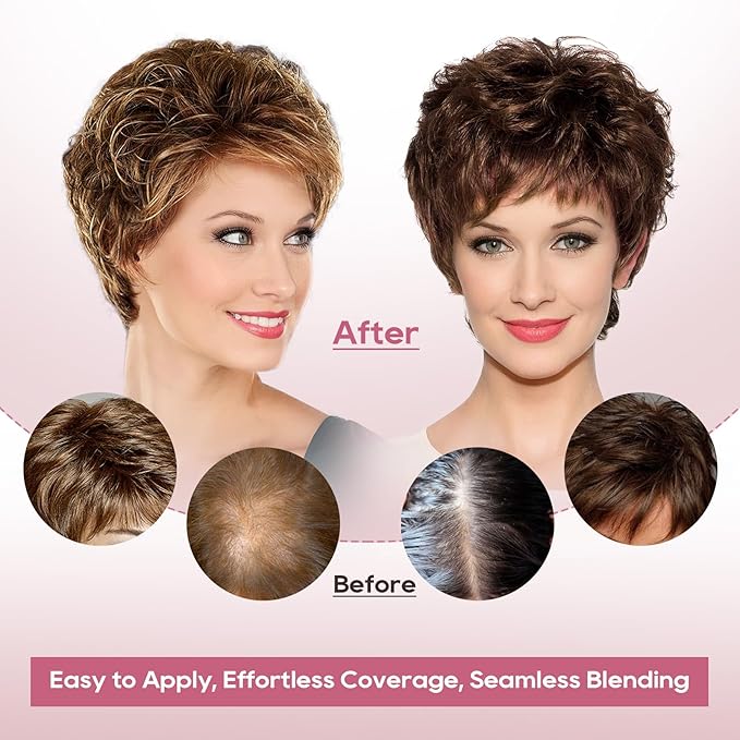 REECHO Hair Topper, Short Wiglet Hair Topper for Women with Thinning Large Coverage Synthetic Top Crown Hairpiece for Women - Golden Blonde