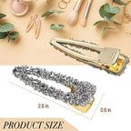 2PCS Rhinestone Hair Clips,Snap Hair Accessories,Decorative Hair Clips,Rhinestone Barrettes For Women Girls(SET9)