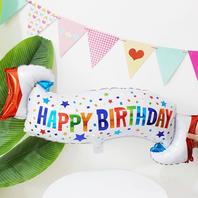 Happy Birthday Balloons Colorful Birthday Balloon Banner - Image 3