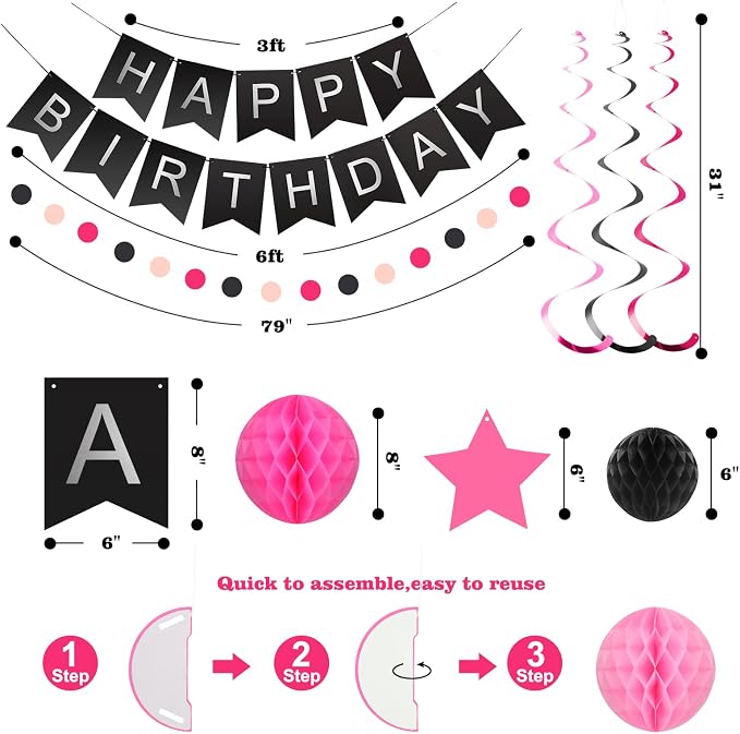 meowtastic Birthday Decorations Happy Birthday Banner - Image 7