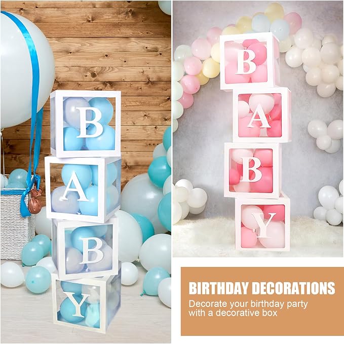 Transparent Balloon Boxes, Letters & Numbers - Image 4