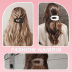 4 PCS Flat Hair Clips, Stylish Classic Hair Barrettes Large Flat Claw Clips, Strong Hold French Hair Clips for Thick and Thin Hair, Accessories for Women Girls