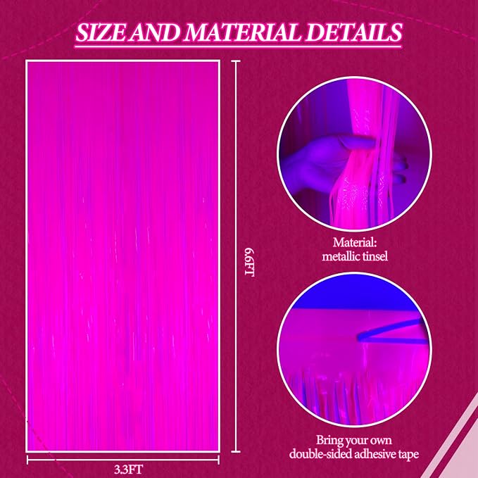 DECOCKRAT 2 Pack Foil Fringe Backdrop - Image 3