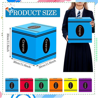 Kolldenn 6 Pcs Back to School Decorations Crayon Balloon Boxes, First Day of - Image 2
