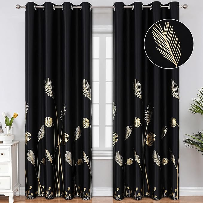 2 Curtain Panels Set Designed Blackout Curtains by ESTELARTEXTILER