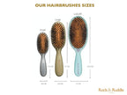 Rock & Ruddle Natural Mixed Boar Bristle Hair Brush for Women and Kids (Large 21 cm) - Perfect for Wet or Dry Hair, Detangling Smoothing Blowdrying - Designed & Made in UK - Unicorns Design