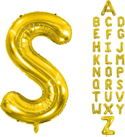 Letter Balloons Gold 40 Inch S Large Giant Big Foil Mylar Balloon | by Unknown