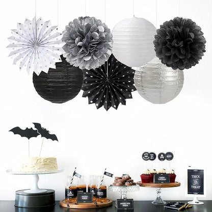 Black White Silver Party Decorations - Image 5