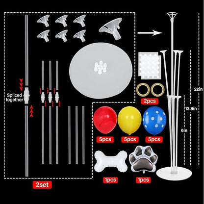 Dog Paw Party Balloons Stand Kit 2 Sets - Image 2