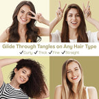 Lily England Paddle Hair Brush for Fine Hair Women - Professional Hairbrush with Vents - Lightweight Thin Detangler with Gel Handle for Comfort-Styling - Beige