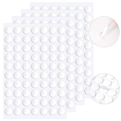 JANYUN 140 Pcs Double Sided Sticky Dots, 15 mm Round Putty Clear Tape | Glue No by JANYUN