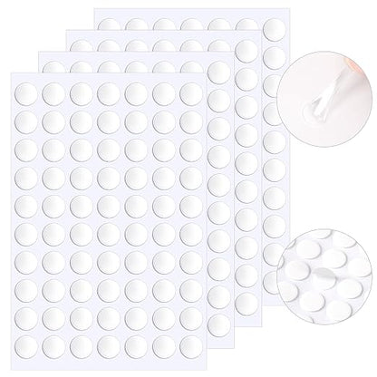 JANYUN 1000 Pcs Mounting Tape Dots, 15 mm Round Sticky Putty Clear Tape | by JANYUN