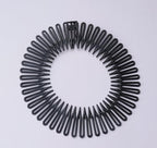 Sowaka 4 Pcs Circular Stretch Hair Wrap Holder Combs, Plastic in Black and Brown for Women Girls Outgoing Sports Hair Accessories